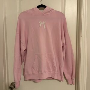 Hollister Pink Bow Hoodie